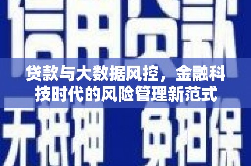 冷水江贷款与大数据风控，金融科技时代的风险管理新范式