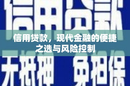 景泰信用贷款，现代金融的便捷之选与风险控制