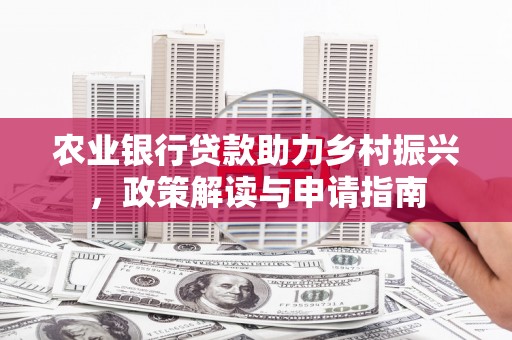 临安农业银行贷款助力乡村振兴，政策解读与申请指南