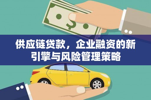 市中区供应链贷款，企业融资的新引擎与风险管理策略