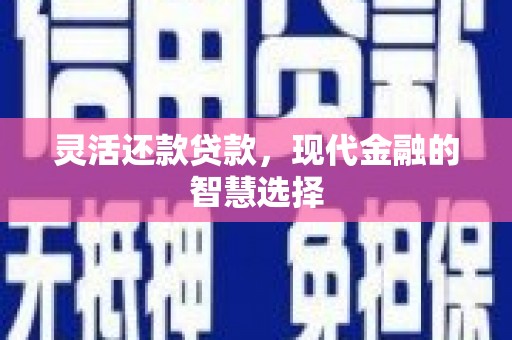 深坑灵活还款贷款，现代金融的智慧选择