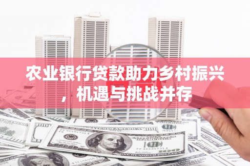 红岗农业银行贷款助力乡村振兴，机遇与挑战并存