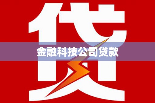 将军金融科技公司贷款